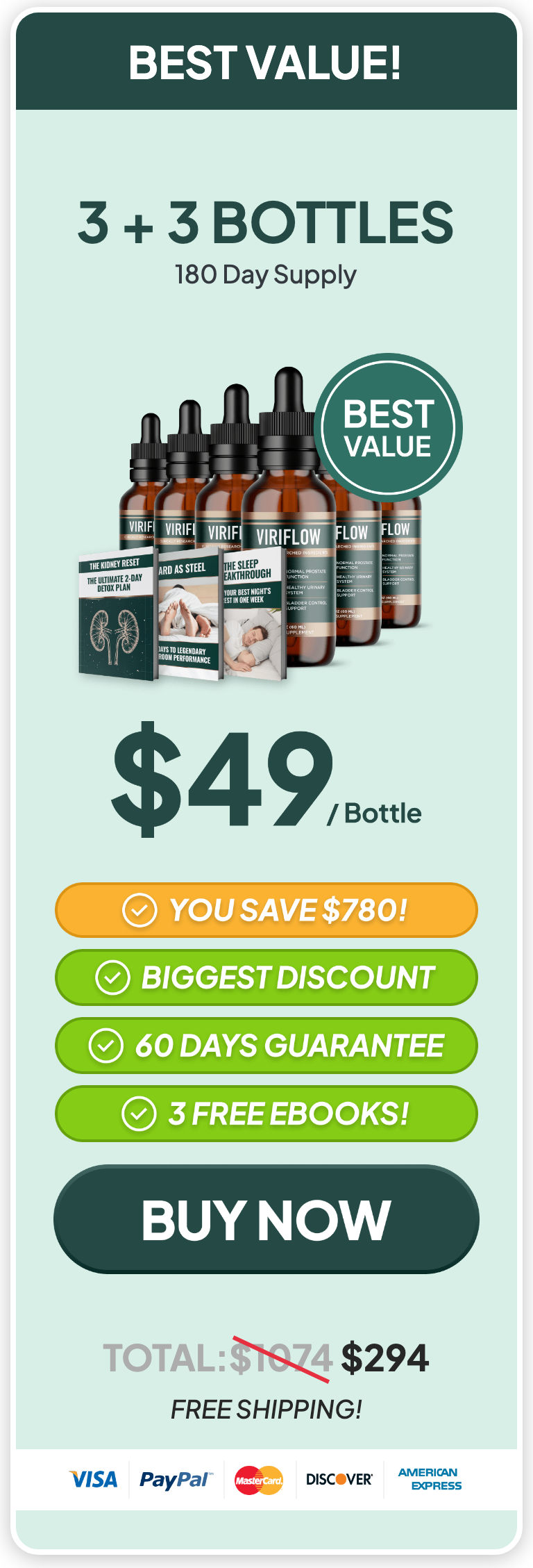 Viriflow 180 day supply